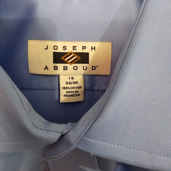 Men's Blue Joseph Abboud Dress Shirt - Picture 2 of 2